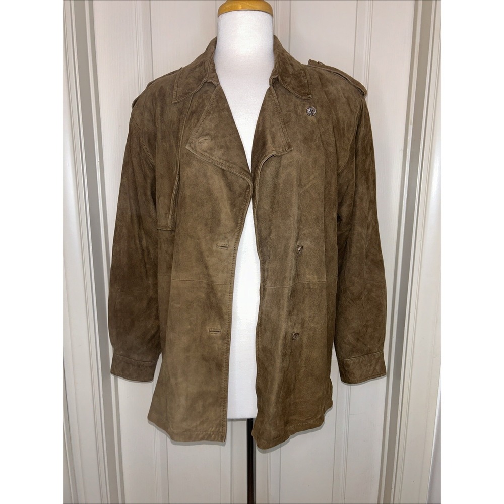 Vintage Ellen‎ Tracey Neiman Marcus, Women's Jacket/Shirt, Size 8  Brown Suede